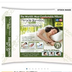 Miracle Shredded Memory Foam Pillow with Bamboo Cover - White